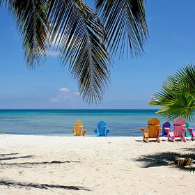Карибская пляжная сцена