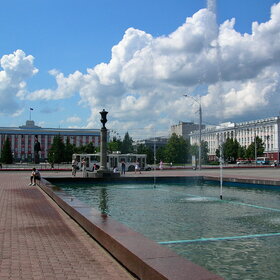 площадь Советов,фонтаны