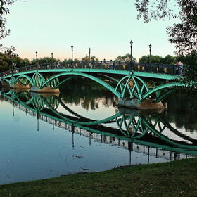 Царицынский пруд,пейзаж с мостом