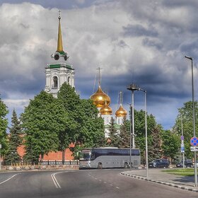 Тула. Вид на кремль и Свято-Успенский собор кремля