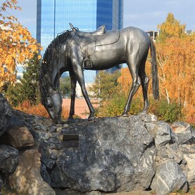Памятник "Лошадь белая"